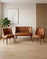 Set fotoliu extensibil și canapea cu 2 locuri (3 piese), Atelier del Sofa, 281ELR1219, Bej