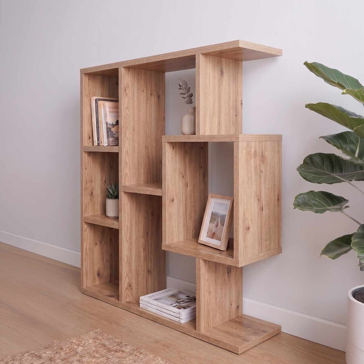 Corp biblioteca, Hanah Home, Yegane, 70.9x74.5x19.7 cm, Maro — imaginea 7