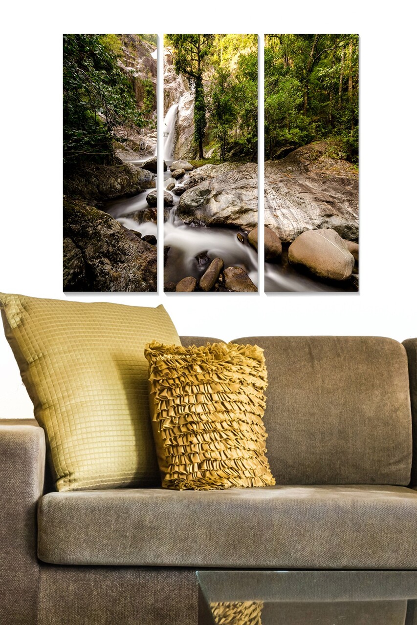 Set 3 tablouri decorative MDF167313062 20 x 50 cm 3 piese Multicolor