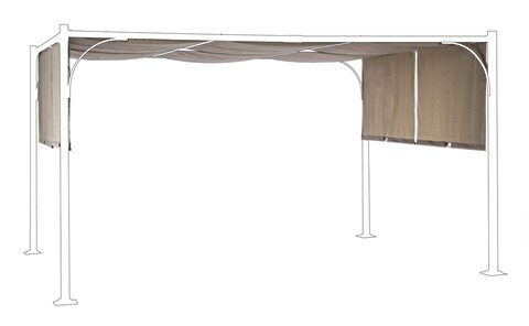 Prelata pentru pavilion de gradina Slide Gazebo, Bizzotto, 400 x 300 cm, poliester/poliamida, grej Gradina