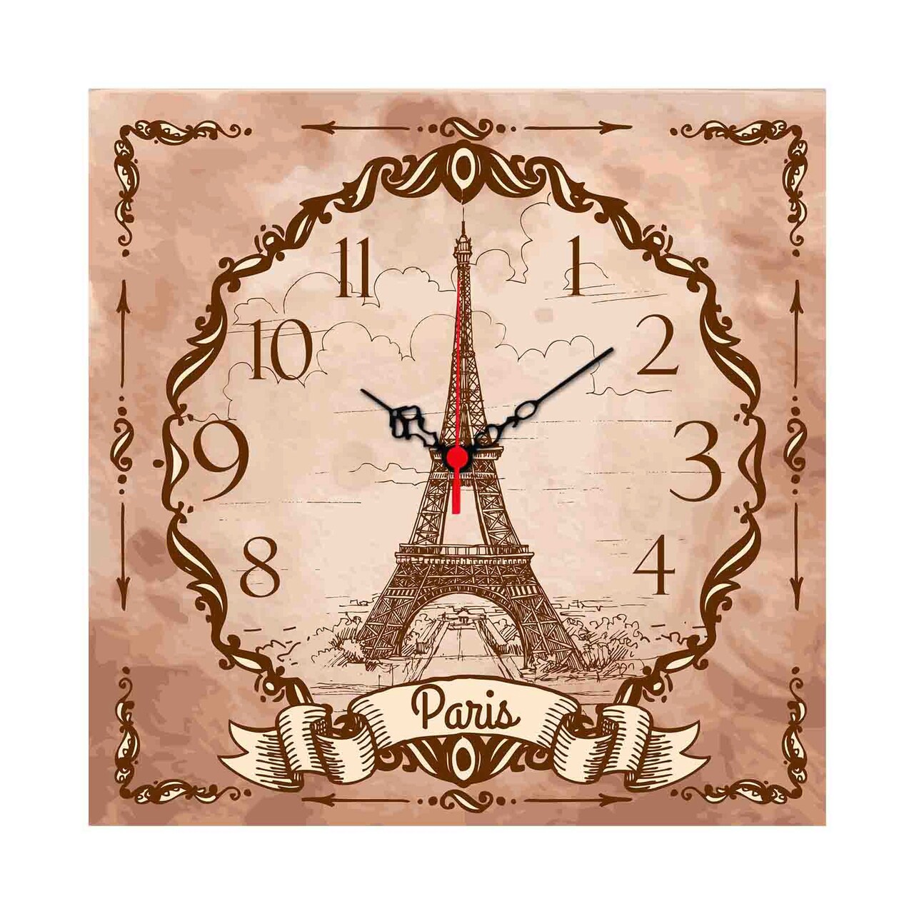 Ceas de perete, Msk-22, MDF, Dimensiune: 40 x 40 cm, Multicolor