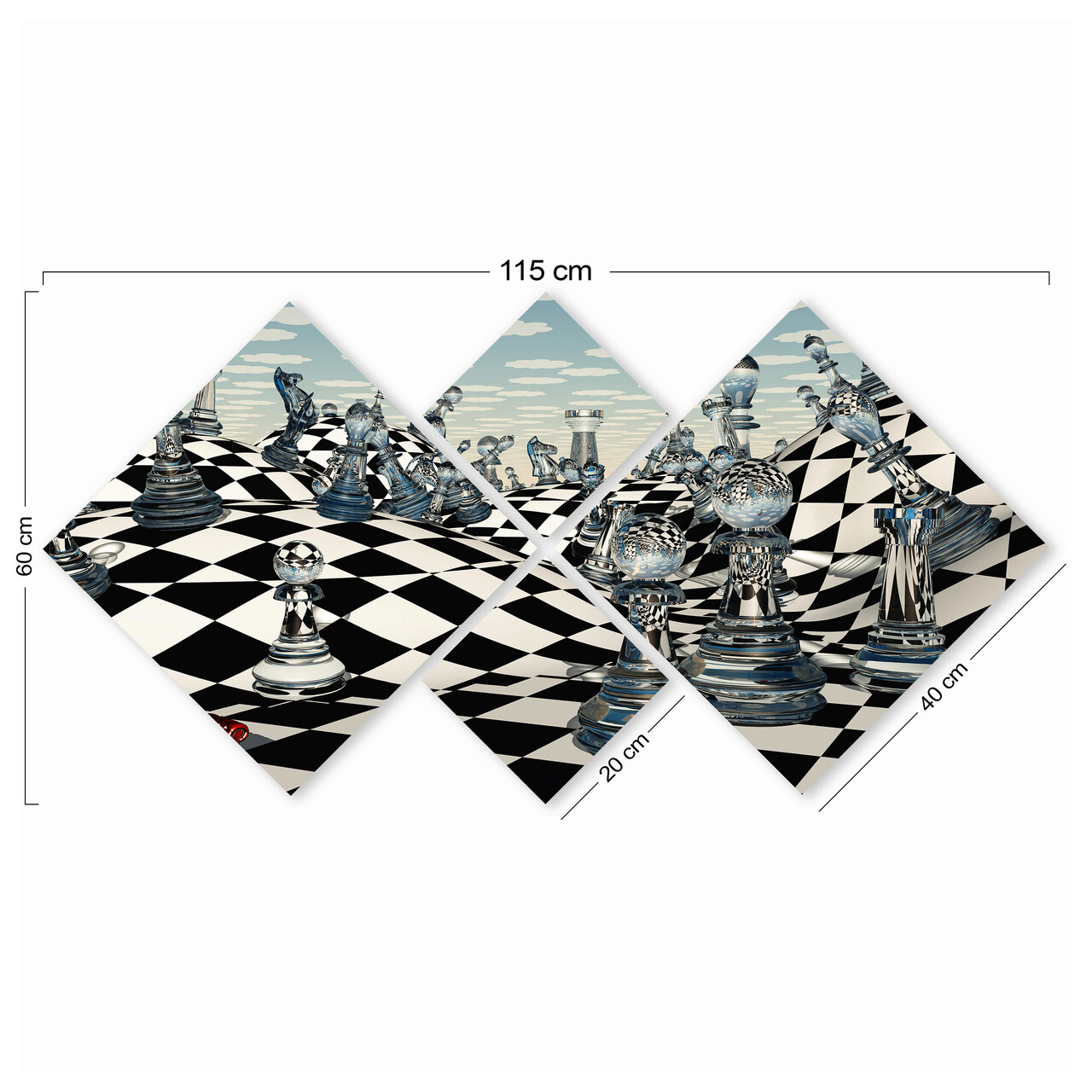 Set 4 tablouri decorative, 4MDF147982502, MDF, Imprimat UV, Multicolor - 2 | YEO