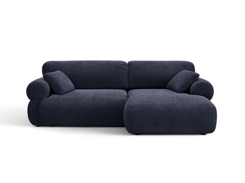 Coltar dreapta 4 locuri, Ophelia, Micadoni Home, 236x164x84 cm, tesatura structurata, albastru navy