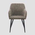 Scaun Sella, Homla, 59.5x57x83 cm, metal/poliester, maro