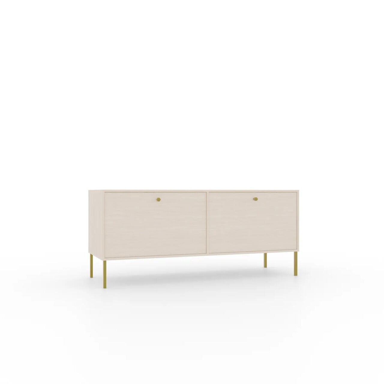 Comoda TV ADRK, Tili 2D, 120.6x40.8x50 cm, PAL laminat, bej — imaginea 2