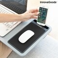 Masuta de laptop portabila Deskion InnovaGoods, 57.5x30.5 cm, MDF/poliester