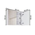Dulap de baie cu oglindă, Hanah Home, 1718, 80x60x16 cm, MDF-LAM, Alb mat