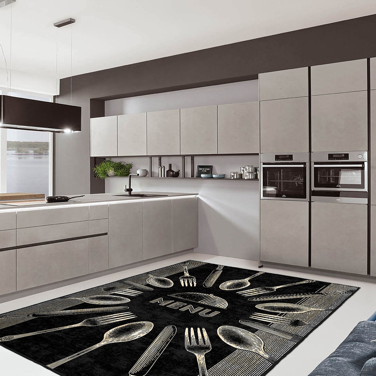 Covor (120 x 180), Wookece1686, 120x180 cm, Negru - view 4