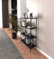 Corp biblioteca, Caliente, Marta, 80x126x30 cm, PAL, Negru