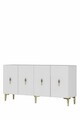 Consola, Hanah Home, Ayshe 150, 150x75x32 cm, Alb/Auriu