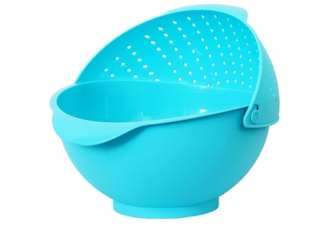 Bol cu strecuratoare otello, domotti, 3 l, plastic, albastru