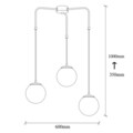 Lustra, Opviq, 892OPV1472, Metal, Alb/Negru