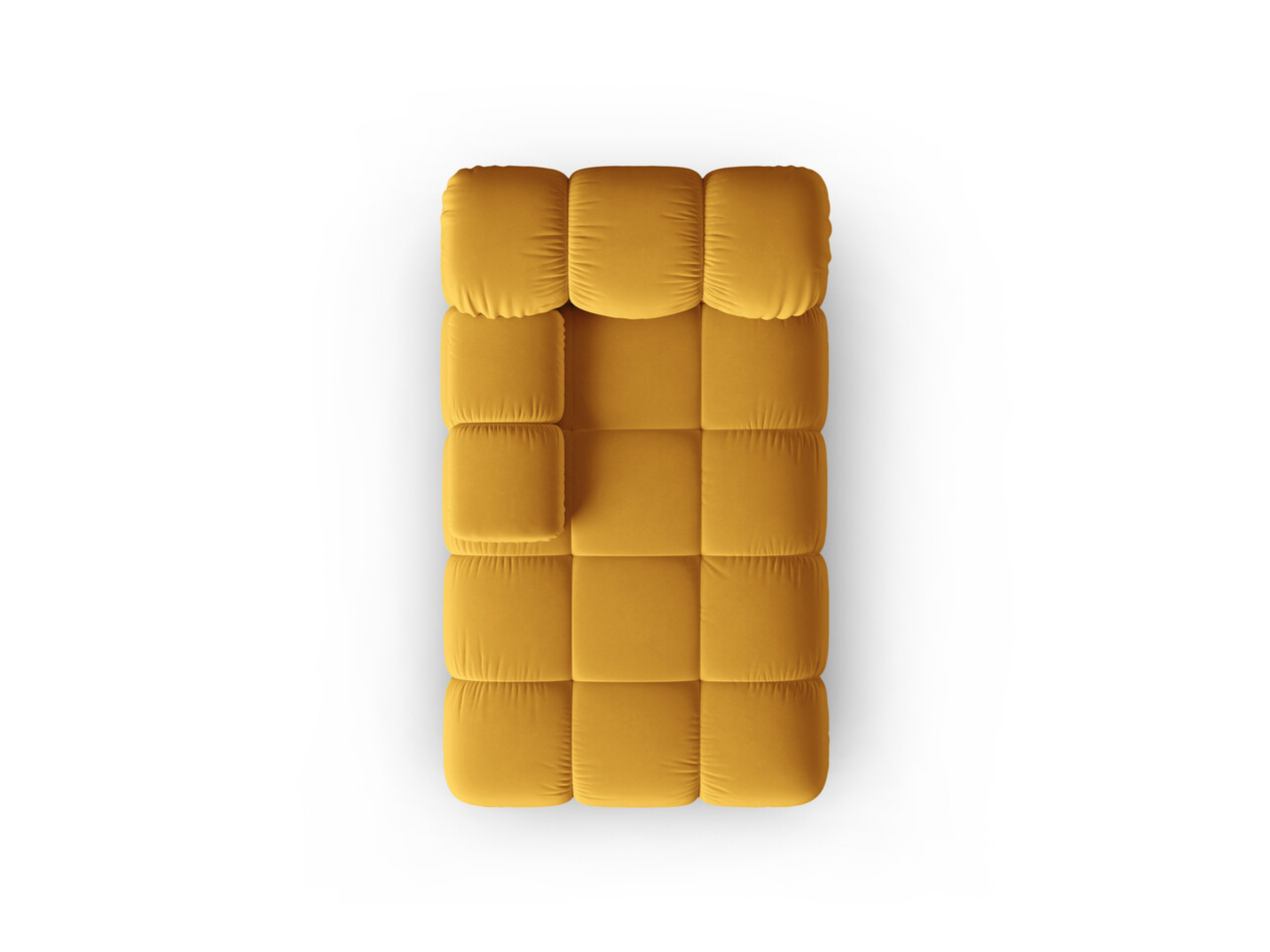 Sezlong living stanga 1 loc, Bellis, Micadoni Home, BL, 155x94x70 cm, catifea, galben