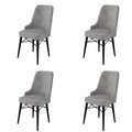 Set de scaune, Charlotte, Pare, Metal, Gri/Negru