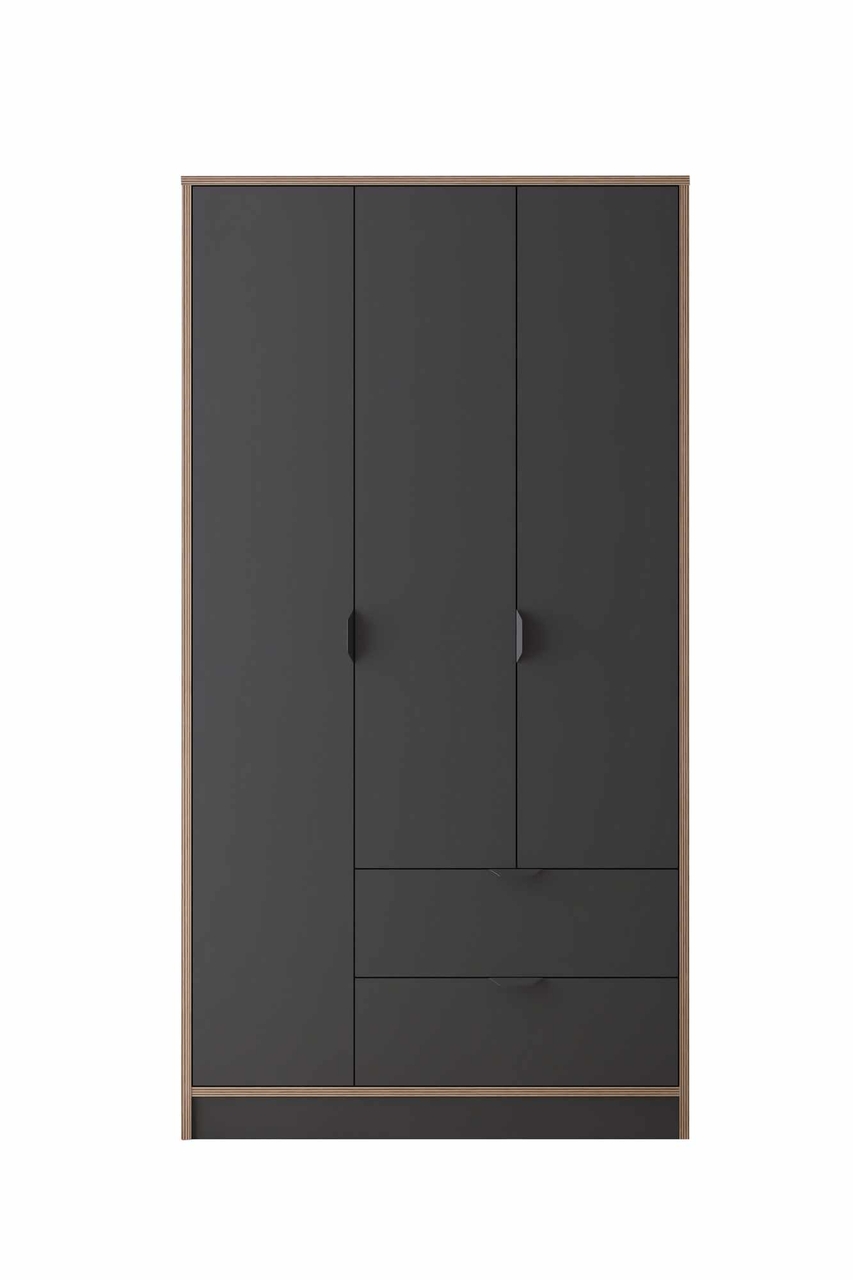 Dulap pentru haine, Hanah Home, Arden 3, 97x182x44 cm, Antracit - view 8