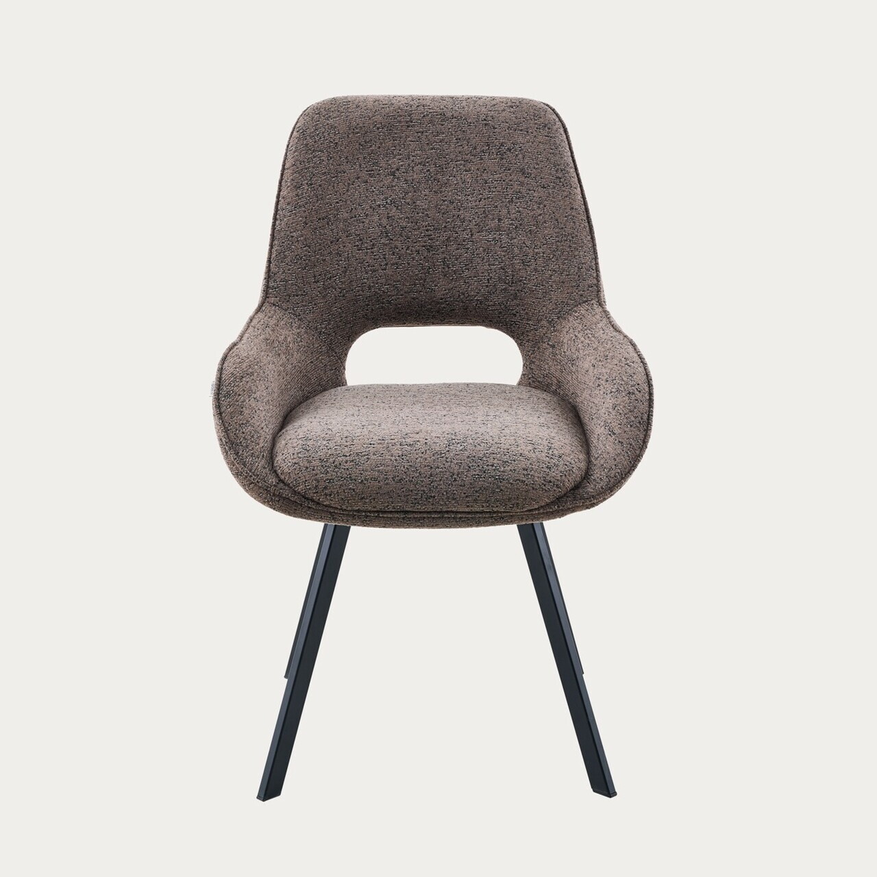 Scaun Alagi, Homla, 57x63x82 cm, metal/poliester, maro - view 3