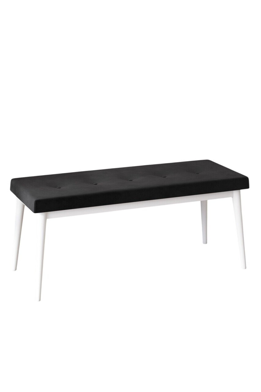 Banca, Hanah Home, Arwen Bench, Alb/Negru — imaginea 2
