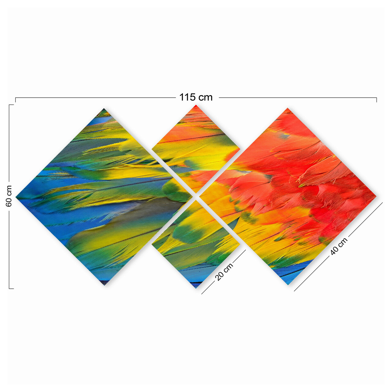 Set 4 tablouri decorative, 4MDF41682131, MDF, Imprimat UV, Multicolor
