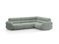 Coltar dreapta 5 locuri, Neo, Micadoni Home, 295x210x83 cm, tesatura Chenille Silencio, albastru muted