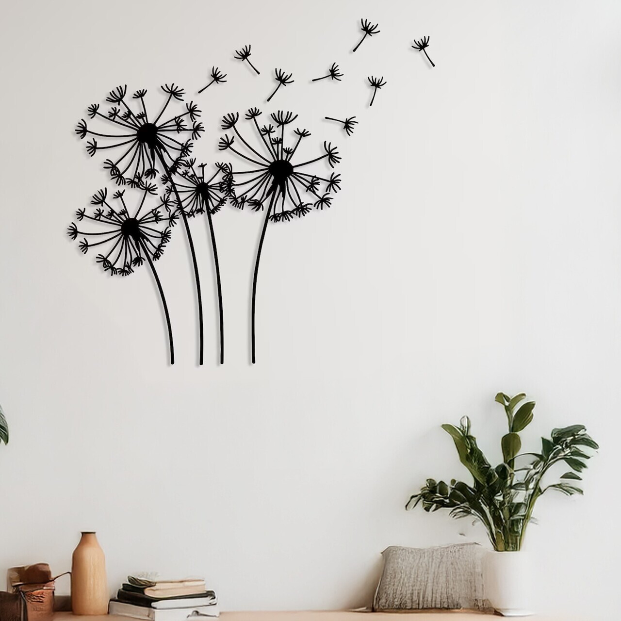 Decoratiune de perete, DCV-1026-MT, Dimensiune: 50 x 50 cm, Negru — imaginea 2