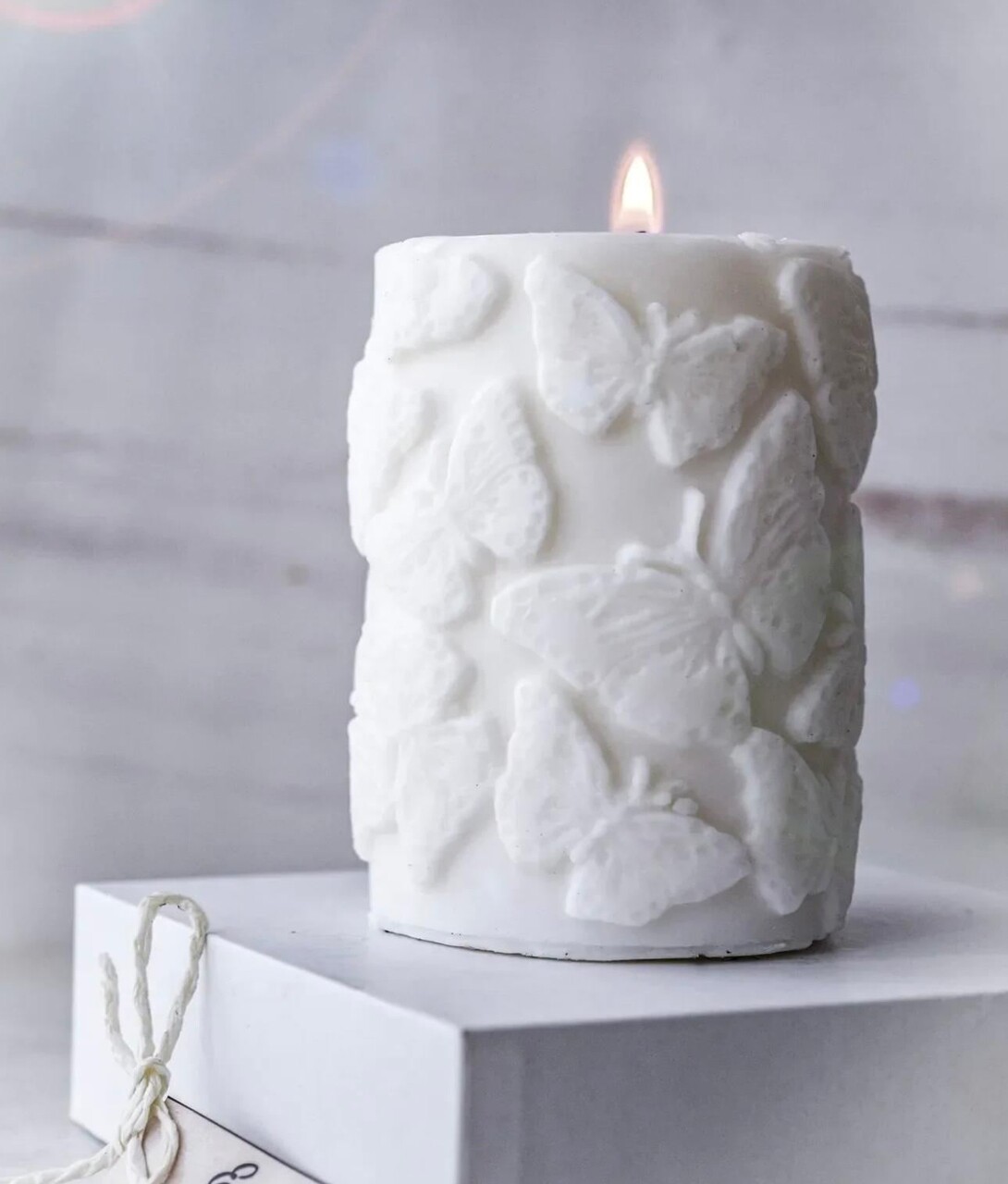 Lumanare, Ers1254, 11x7 cm, Alb - imagine 2