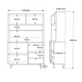 Dulap multifunctional, Locelso, RE5-SY, Stejar / Verde
