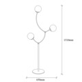 Lampadar, Tatum, 584TTM1502, Fier, Alb/Negru