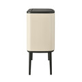Cos de gunoi cu soft touch, Brabantia, Bo Touch, 11+23 L, 31.2x54x68 cm, otel, bej