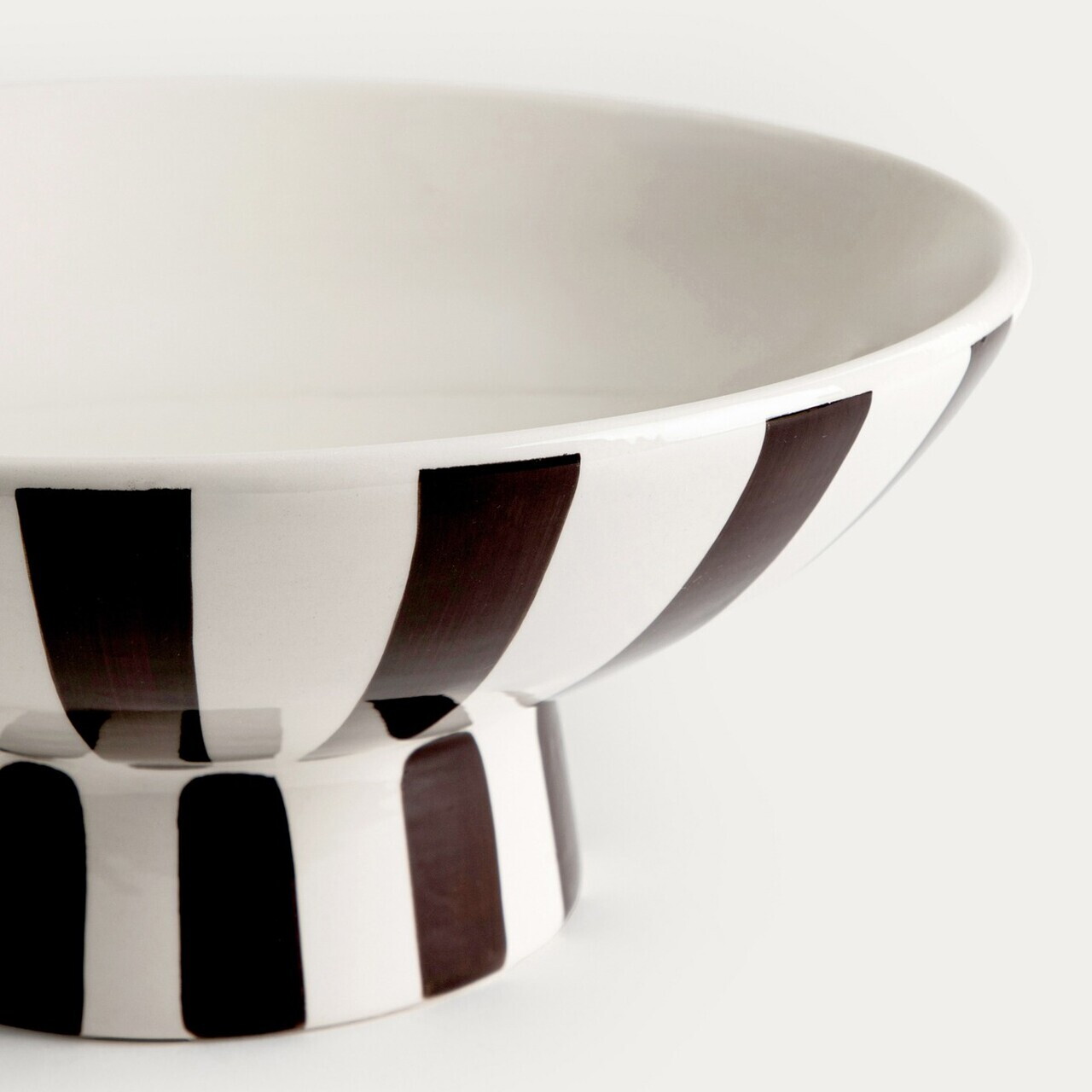 Tava decorativa Virelle, Homla, 28x12 cm, ceramica, alb/negru — imaginea 2