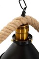 Lustra Rope, Mauro Ferretti, 84 x 20 x 88 cm, 3 x E27, 20W, fier/sfoara, maro/negru