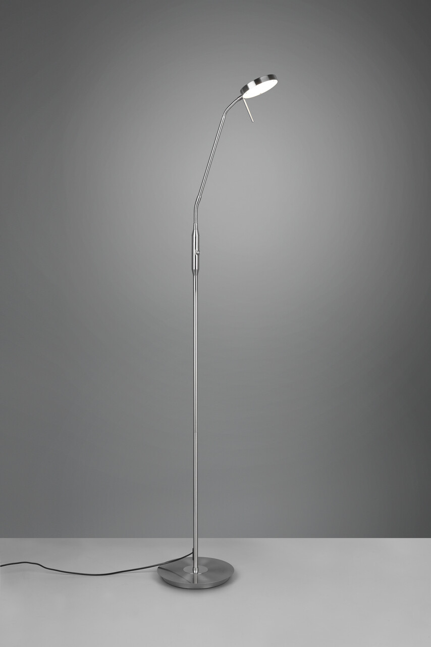 Lampadar Monza, TRIO, 25x50x145 cm, 12W, 1x SMD, metal, nichel mat