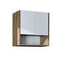 Dulap de baie, Hanah Home, 2826, 65x60x30 cm, PAL MELAMINAT, Pin Atlantic / Alb