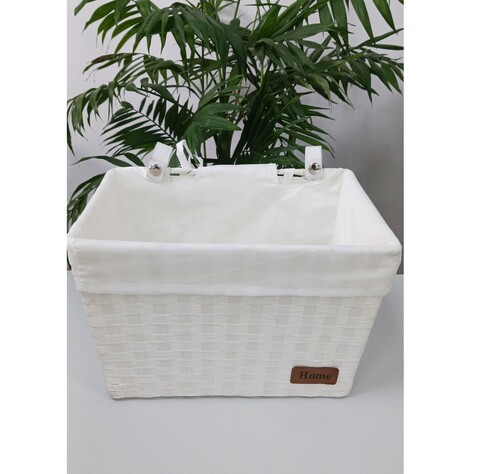 Cos bicicleta Home, 30 x 21 x 20 cm, alb Home
