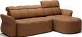 Coltar extensibil dreapta 3 locuri ELTAP, Beneth, 301x185x115 cm, lemn/poliester, mustar