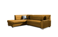 Coltar extensibil stanga 4 locuri ELTAP, BR42, Bergen, 247x214x83 cm, lemn/poliester, mustar