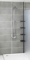 Etajera extensibila de colt, Allstar, Opal, 19.5 x 26 x 85-250 cm, metal, negru