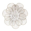 Decoratiune de perete InArt Flower, 35 cm, fier, ivoriu/auriu