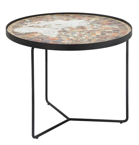 Masuta de cafea World, Mauro Ferretti, Ø50x37 cm, fier