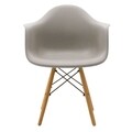 Scaun Julia Armchair, Pakoworld, 62x60x78.5 cm, lemn de fag/polipropilena, gri