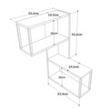 Raft pentru perete, Locelso, VG16 - A, 53.4 x 85.2 x 19.5 cm, pal melaminat, pin