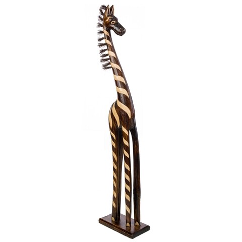 Decoratiune, Zebra, Creaciones Meng, 80 cm, lemn de arbore de matase