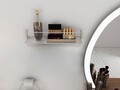 Raft de perete, Cerritos, Banyo Makyaj Rafı, Suport pentru condimente, Metal, Crom