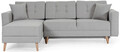 Coltar extensibil reversibil 3 locuri ELTAP, AsgL-23, Asgard, 248x162x93 cm, lemn/poliester, gri deschis