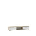 Comoda TV ADRK, Sella, 176x40x28 cm, PAL laminat, alb mat/sonoma