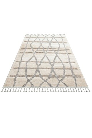 Covor, Sdy 03, 80x300 cm, Polipropilena, Alb/Gri