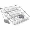 Etajera retractabila Metaltex, 33x28x21 cm, metal/ invelis Polytherm, argintiu