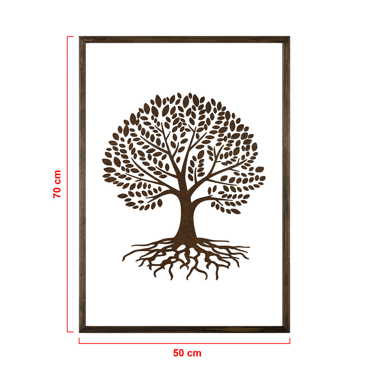 Tablou decorativ, TD079, Lemn, Desenat manual, Natural