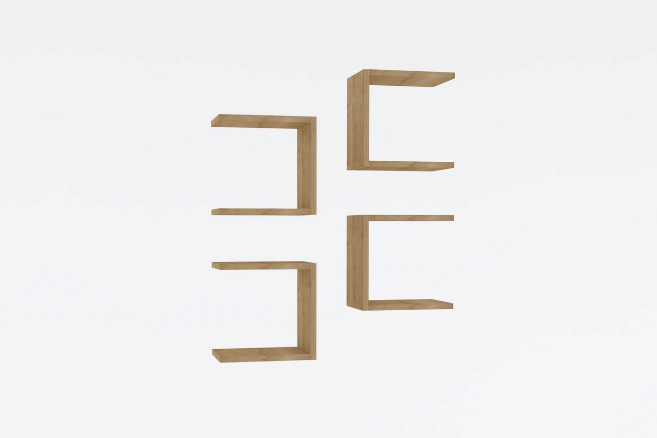 Raft de perete, Asse Home, Base, 30x30x19.6 cm, PAL , Maro - 2 | YEO