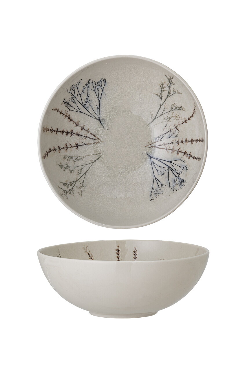 Bol salata, Bloomingville, Bea, 30.5x11 cm, 3.5 L, ceramica, natural