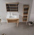 Dulap de baie cu chiuvetă, Hanah Home, Side 100 v3, Stejar